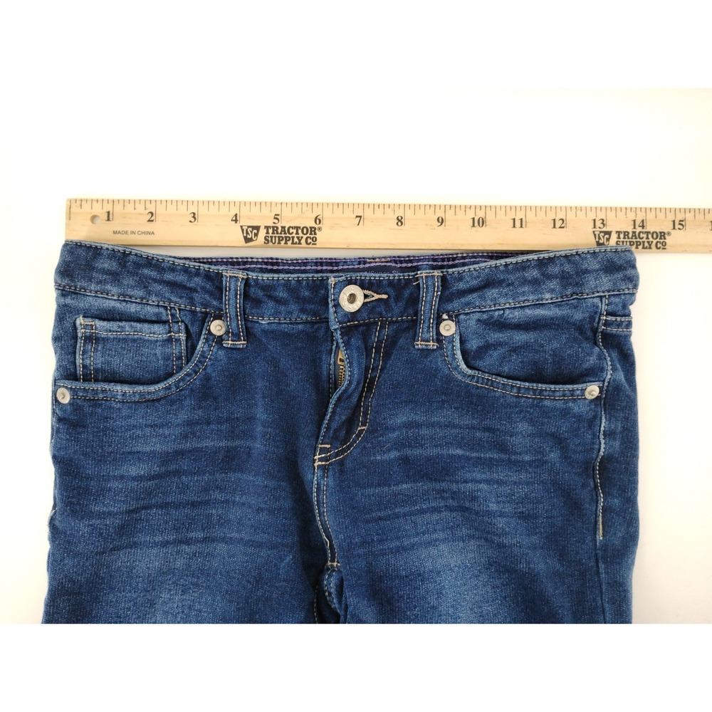 Levis 511 Slim Girls Blue Stretch Straight Denim Jeans Pants Sz 14R - Picture 6 of 10